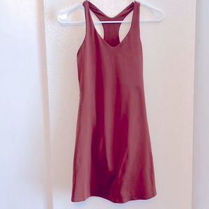 Girlfriend Collective Mahogany Lola V-Neck Dress Size S
